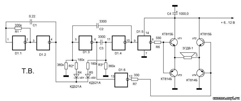 Сирена своими руками схема на транзисторах