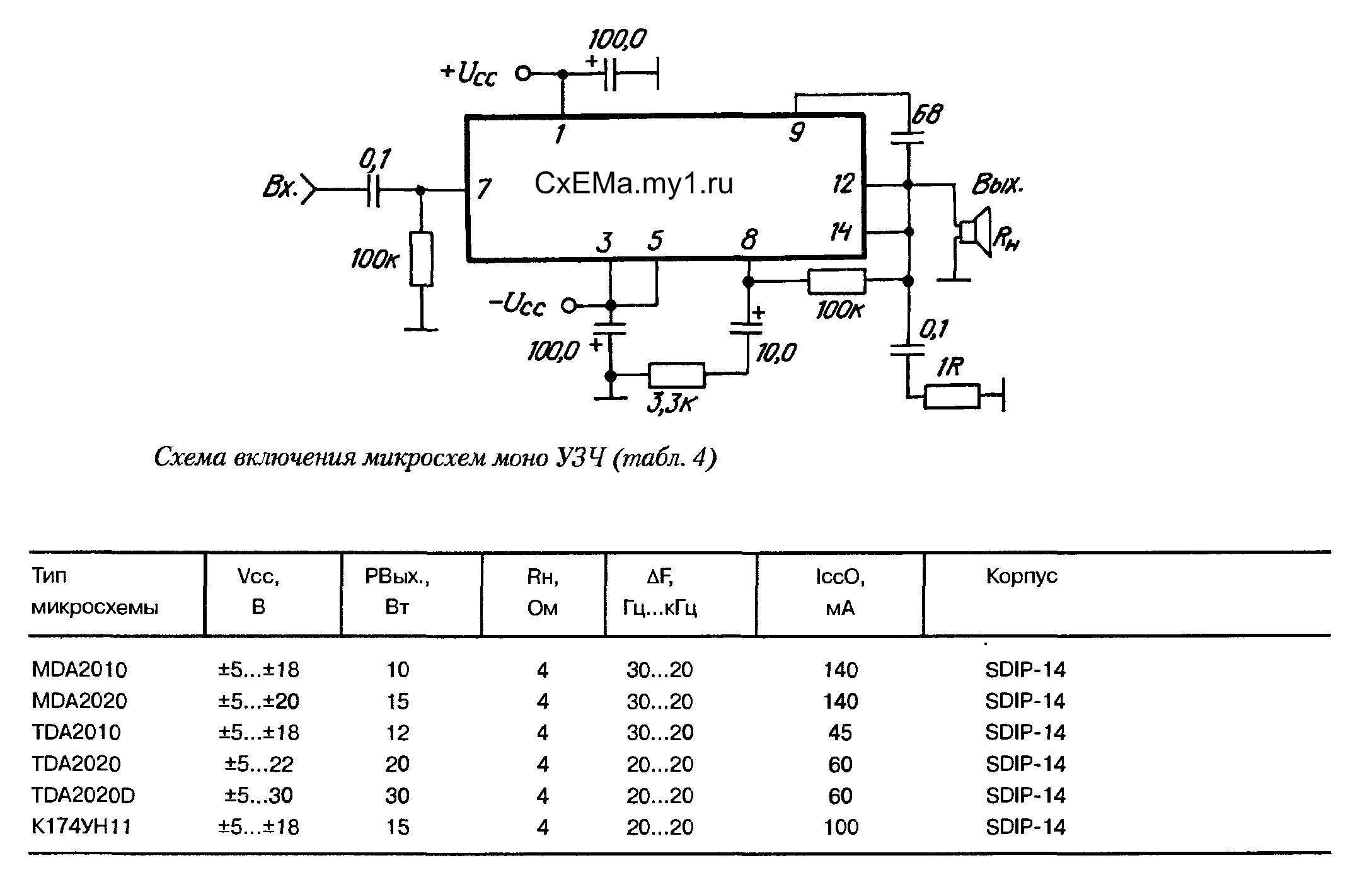 L1020 микросхема схема включения