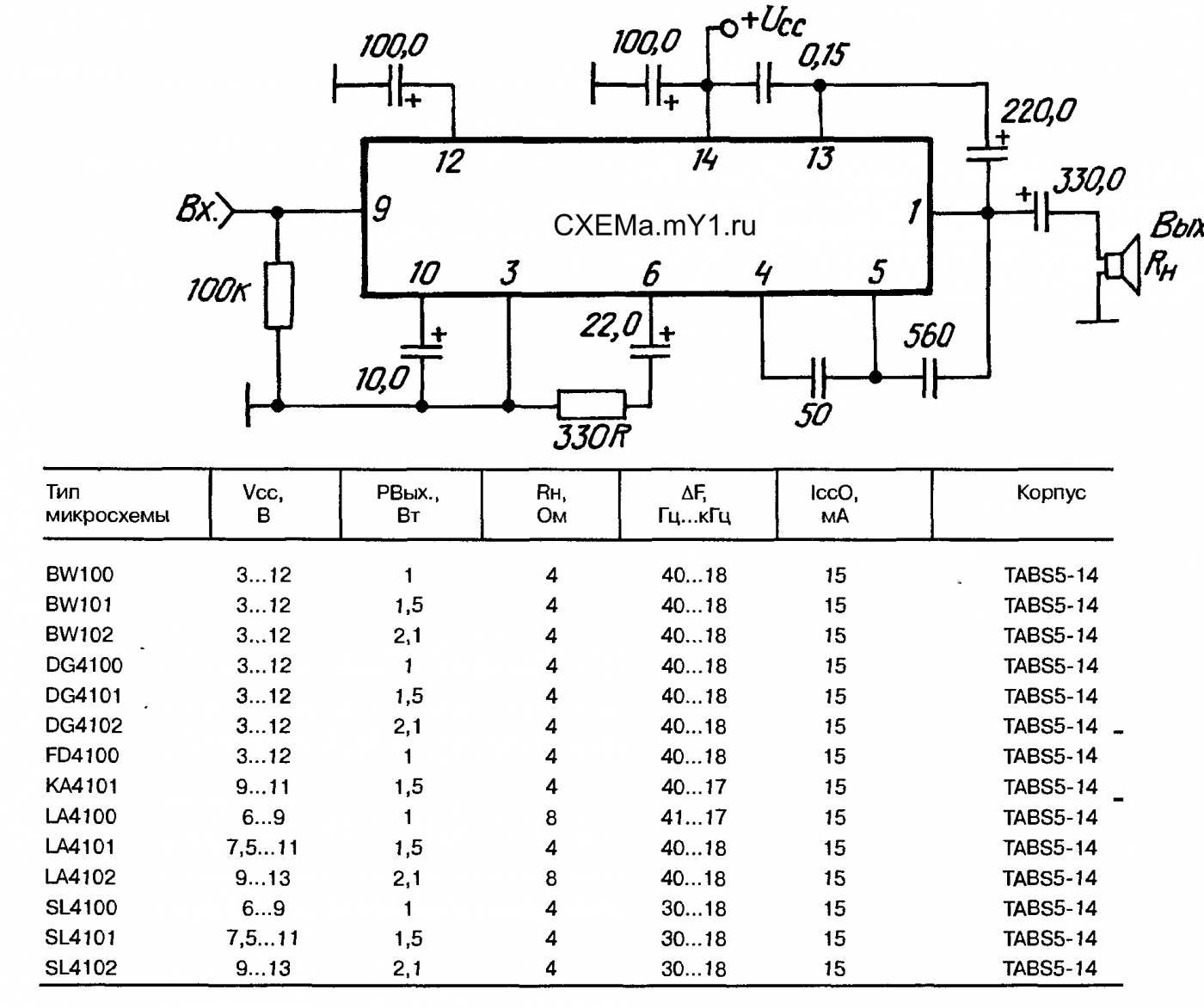 Sj2206b схема усилителя