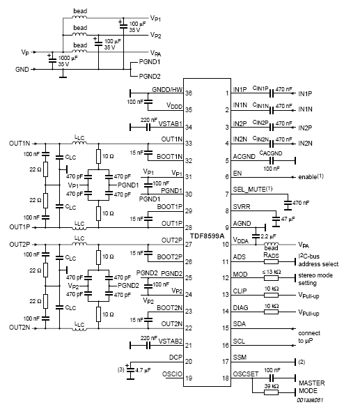 Tdf8556aj схема включения