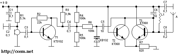 Схема радиомикрофона