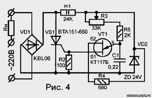 Тиристор ку202н зарядное устройство. Тиристорный регулятор напряжения на кт117. Тиристорный регулятор мощности схема на кт117. Регулятор напряжения на кт117 и ку202н. Схема регулятора напряжения на тиристоре 202.
